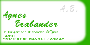 agnes brabander business card